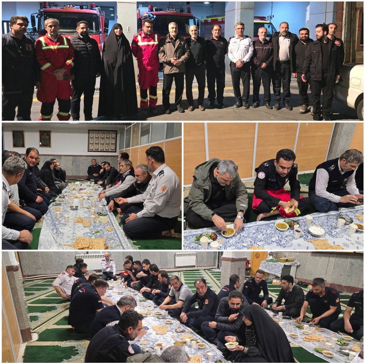 حضور معاون خدمات شهری و محیط زیست شهرداری تهران در جمع آتش‌نشانان تهران